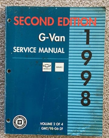 1998 G-Van - Chevrolet Express and GMC Savanna Service Manual (Volume 2 only) [Second Edition]