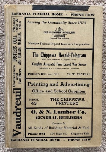 Chippewa Falls (Wisconsin) City Directory, 1943 [City DIrectory, Street Guide, & Buyers' Guide]