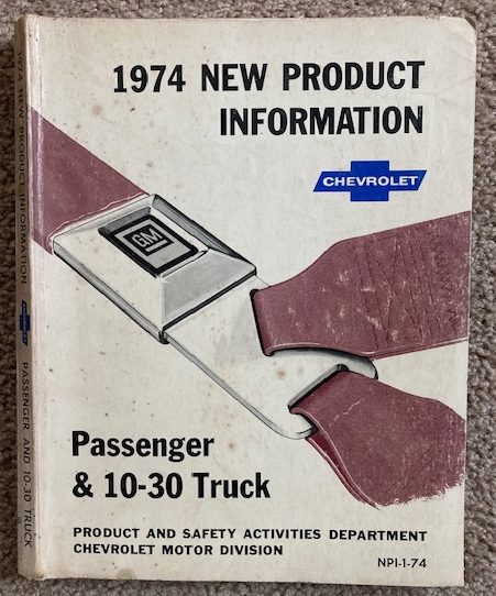 1974 Chevrolet New Product Information