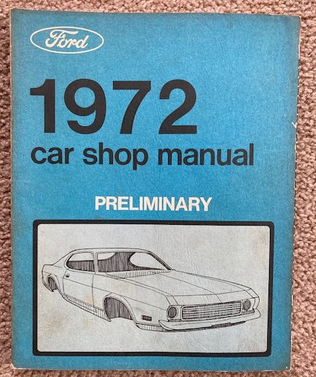 1972 Ford Car Shop Manual: Preliminary