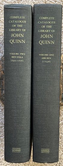 Complete Catalogue of The Library of John Quinn: Sold by Auction, With Printed Prices [2 volime set]