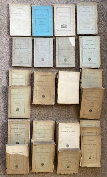 Transactions of the Wisconsin Academy of Sciences, Arts, and Letters (Volume 1 through Volume 16; 23 books) [1870 - 1908]