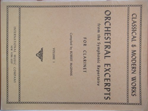 Orchestral Excerpts for Clarinet Vol. I