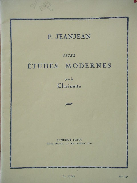 Seize Etudes Modernes pour Clarinette