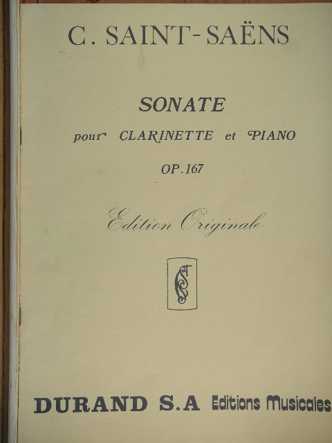 Sonate pour Clarinette et Piano Op. 167