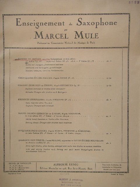 Gammes et Arpeges for Saxophone