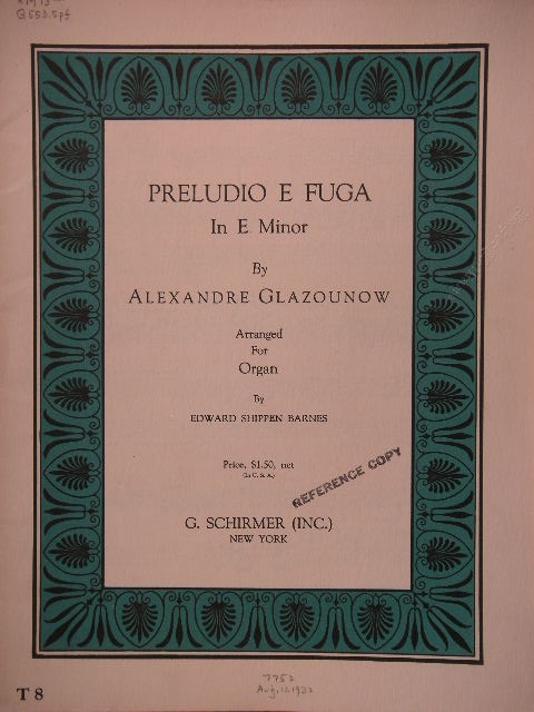 Preludia e Fuga in E minor