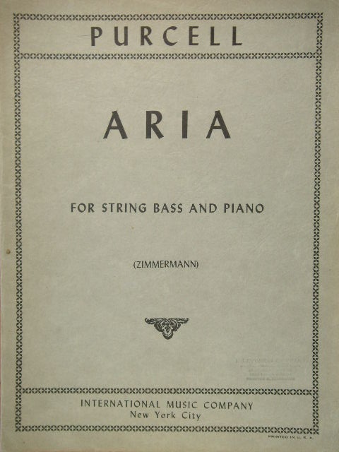 Aria for String Bass and Piano