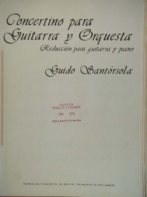Concertino for Guitar and Orchestra