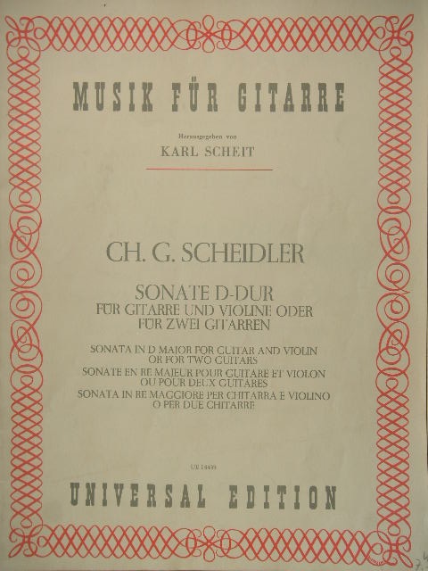 Sonata in D major for Guitar and Violin