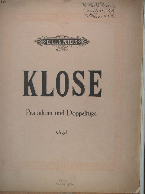 Praludium and Double Fugue for Organ