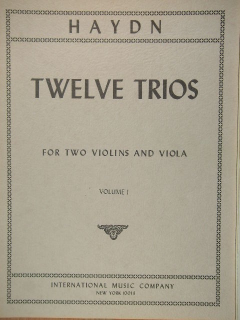 Twelve Trios for Two Violins and Viola (two volumes)