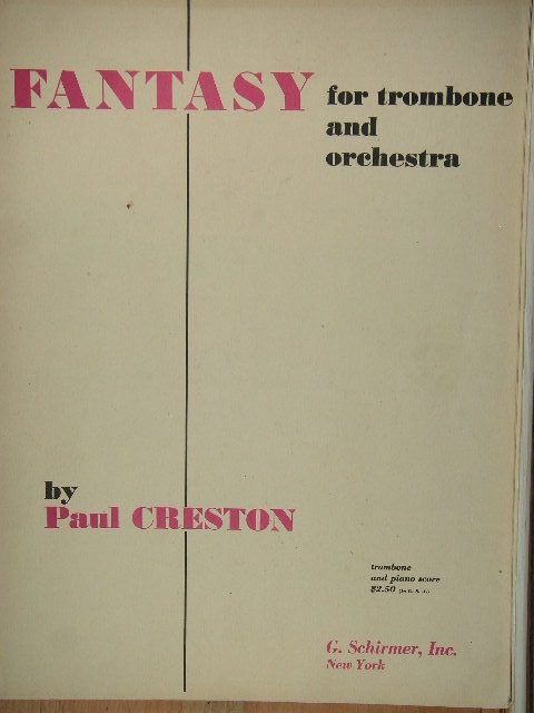 Fantasy for Trombone and Orchestra