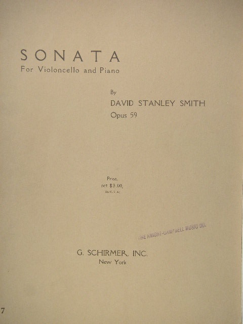 Sonata For Violincello and Piano Op. 59