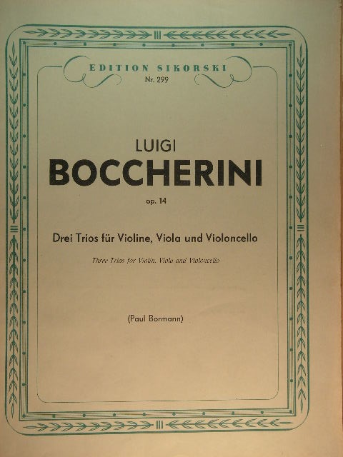 Drei Trios fur Violine, Viola und Violoncello, Op. 14