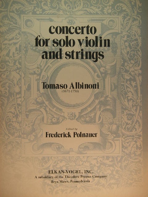 Concerto for Solo Violin and Strings