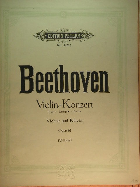 Violin Konzert en D dur, Op. 61