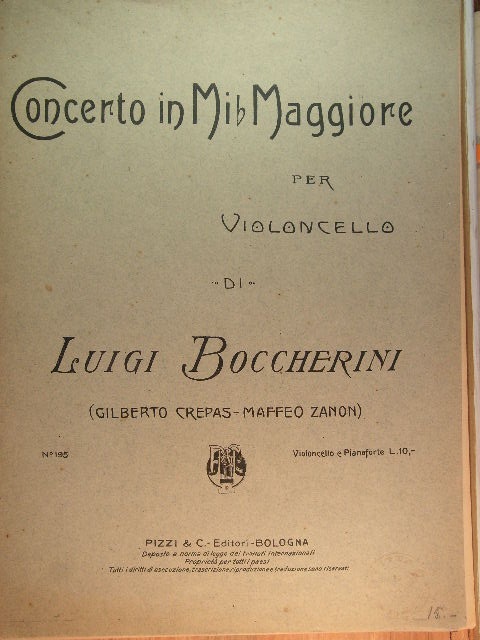 Concerto in Mib Maggiore per Violoncello