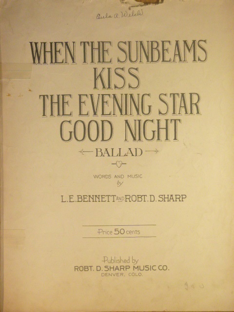 When the Sunbeams Kiss the Evening Star Good Night