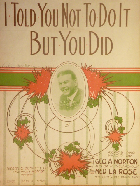 I Told You Not To Do It But You Did