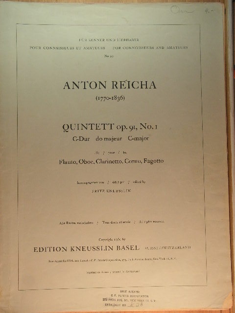 Wind Quintett in C-major Op. 91, No. 1