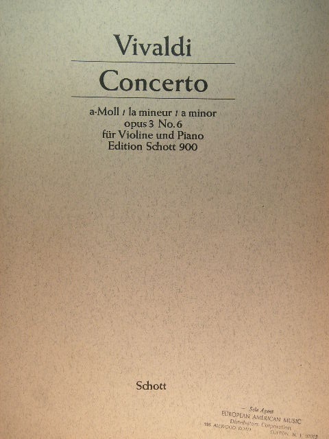 Violin Concerto A-minor Op. 3 No. 6 RV 356