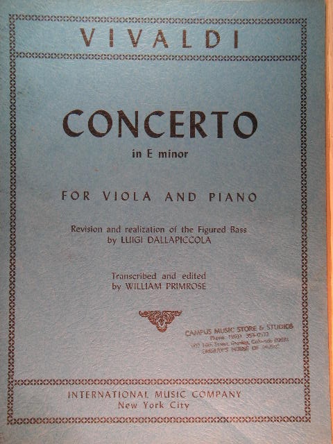 Viola Concerto in E-minor