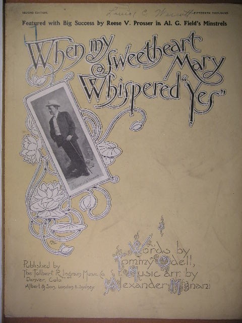 When My Sweetheart Mary Whispered Yes