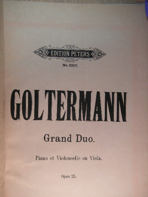 Grand duo for Piano and Cello (or Viola) Op.25