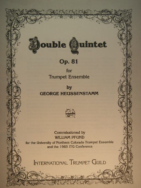 Double Quintet Op. 81 for Trumpet Ensemble