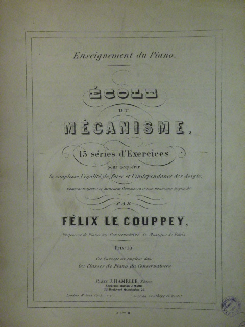 Ecole du Mecanisme (15 Exercises)