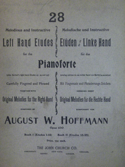 28 Left Hand Etudes Op. 100 Book 2