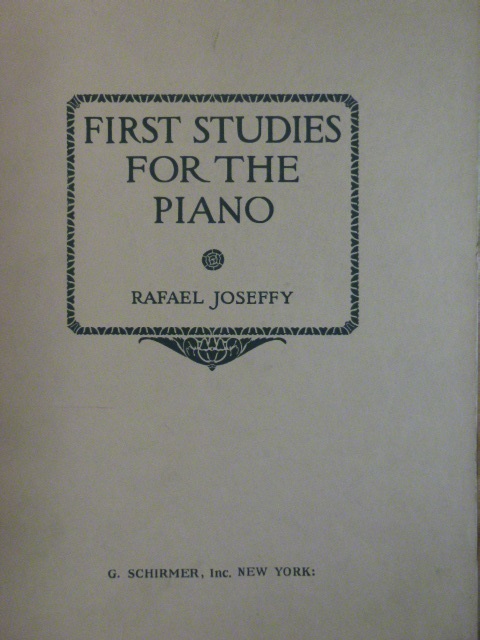 First Studies for the Piano