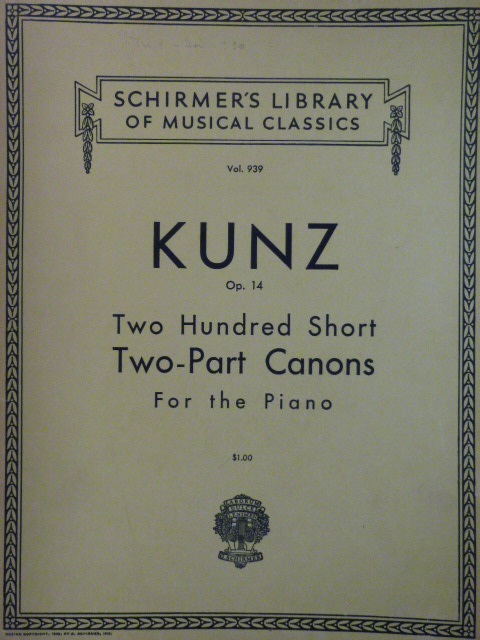 200 Short Two-Part Canons Op. 14
