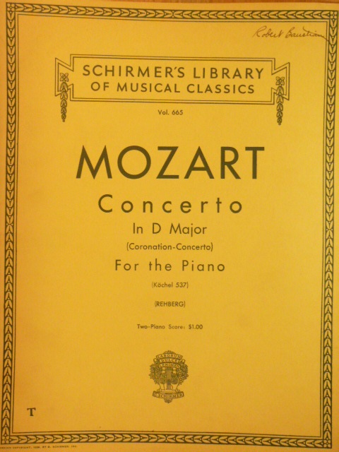 Concerto for the Piano in D major K 537