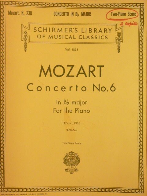 Piano Concerto No 6 in B flat major K 238