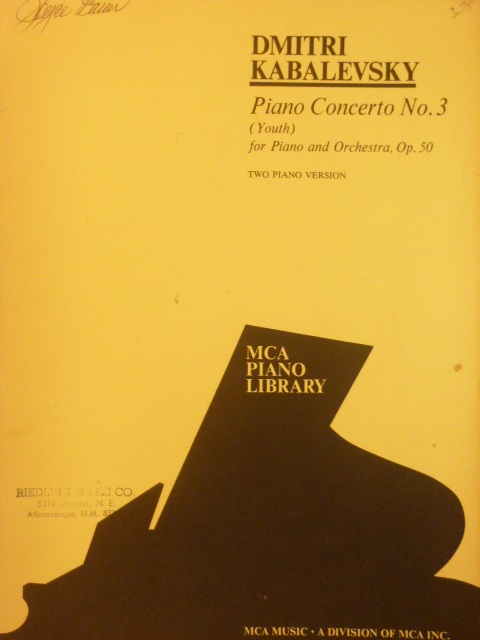 Piano Concerto No 3 (Youth) Op 50