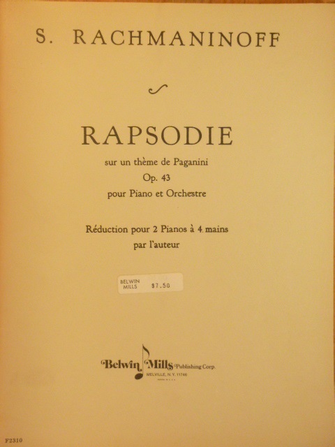 Rapsodie sur un theme de Paganini Op 43