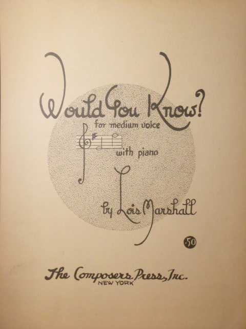 Would You Know