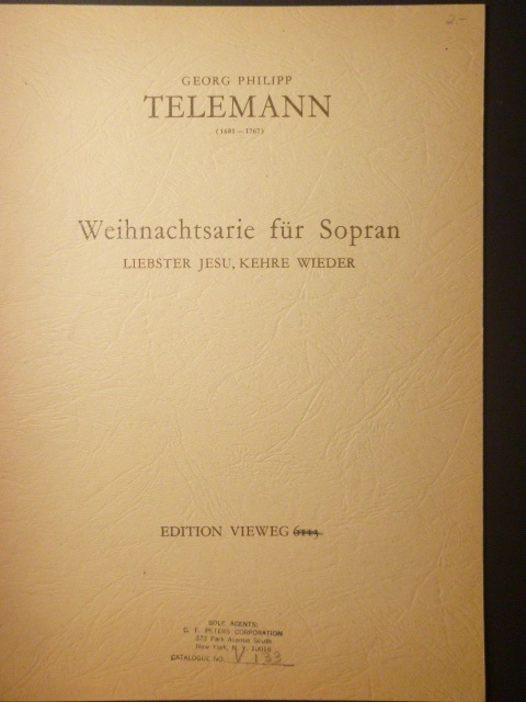 Liebster Jesu, Kehre Wieder [Dearest Jesus, Return]