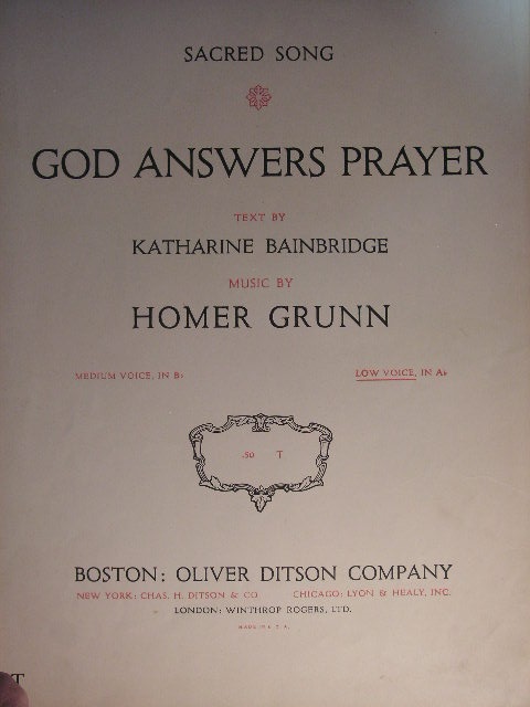 God Answers Prayer