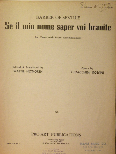 Se il mio nome saper voi branite (from 