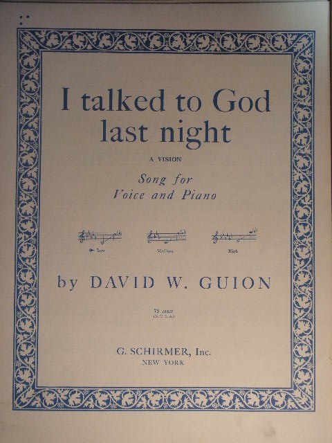 COLLECTION: Three Sacred Songs