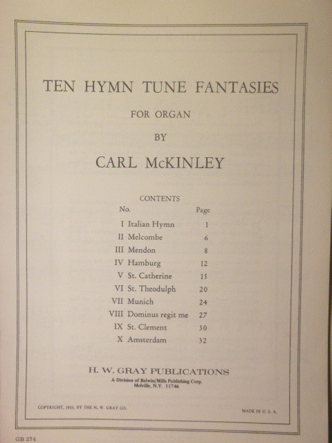 The Hymn Tune Fantasies