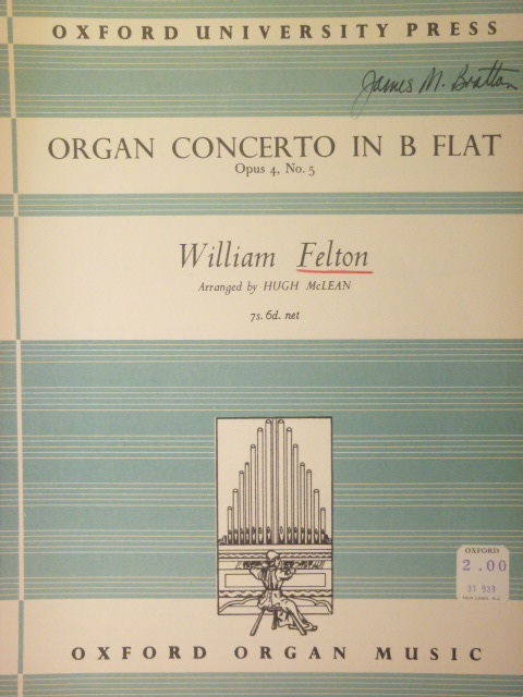 Organ Concerto in B flat, Op. 4, No. 5