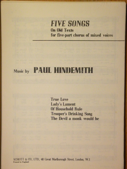 Six Chansons On Original French Poems
