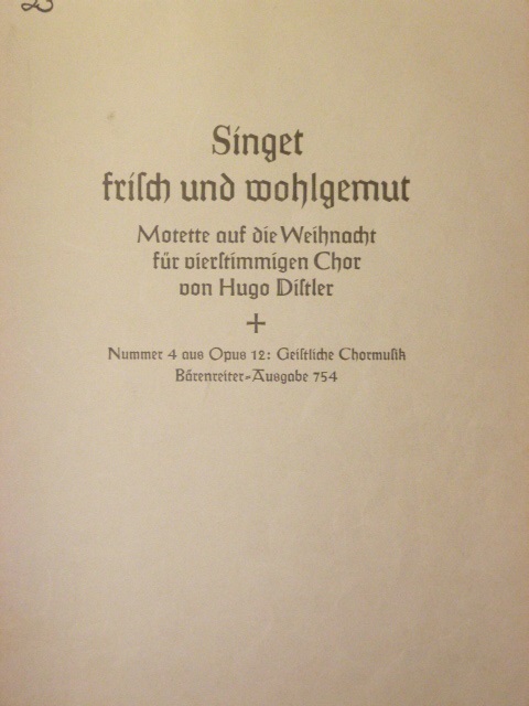 Singet Frisch und Wohlgemut Op. 12 No. 4