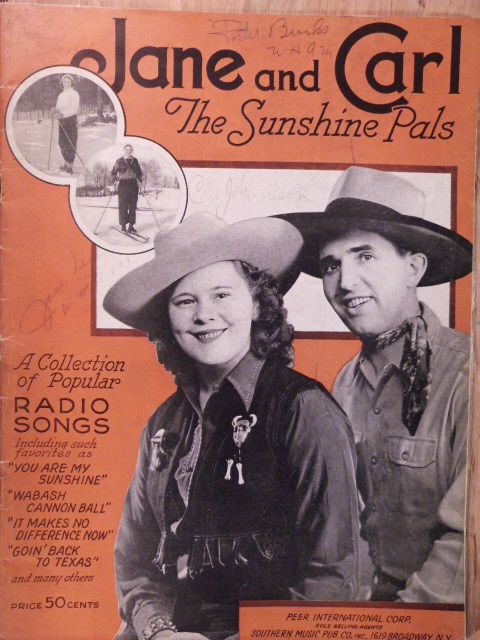 ALBUM: Jane and Carl The Sunshine Pals Collection of Popular Radio Songs