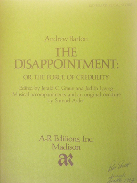 The Disappointment: or, The Force of Credulity