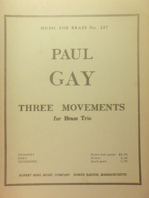 Three Movements for Brass Trio, No. 237